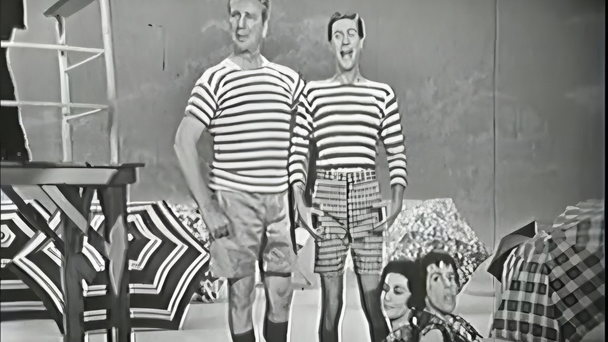 The Garry Moore Show sketch stage with the cast mid-scene.