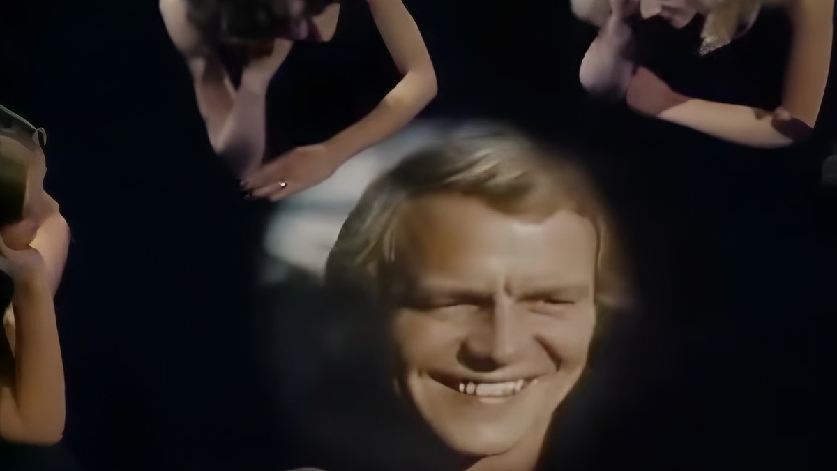 The Top of the Pops stage during David Soul's January 1977 performance.