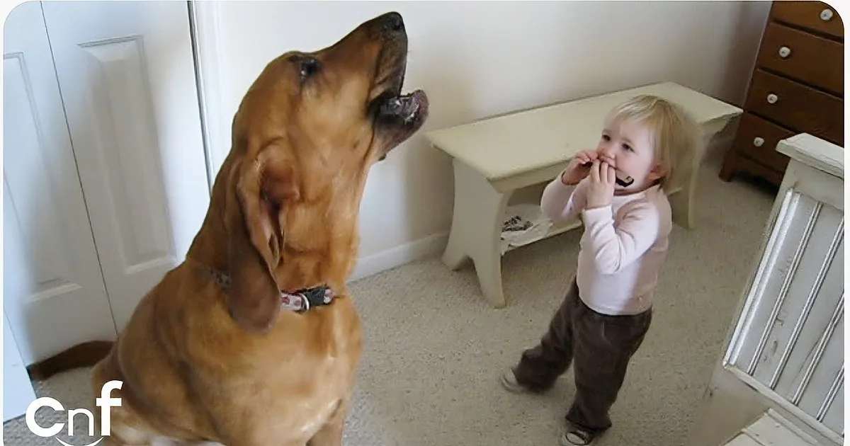 Toddler Starts Playing the Harmonica, Then This Dog Joins in on the Song!