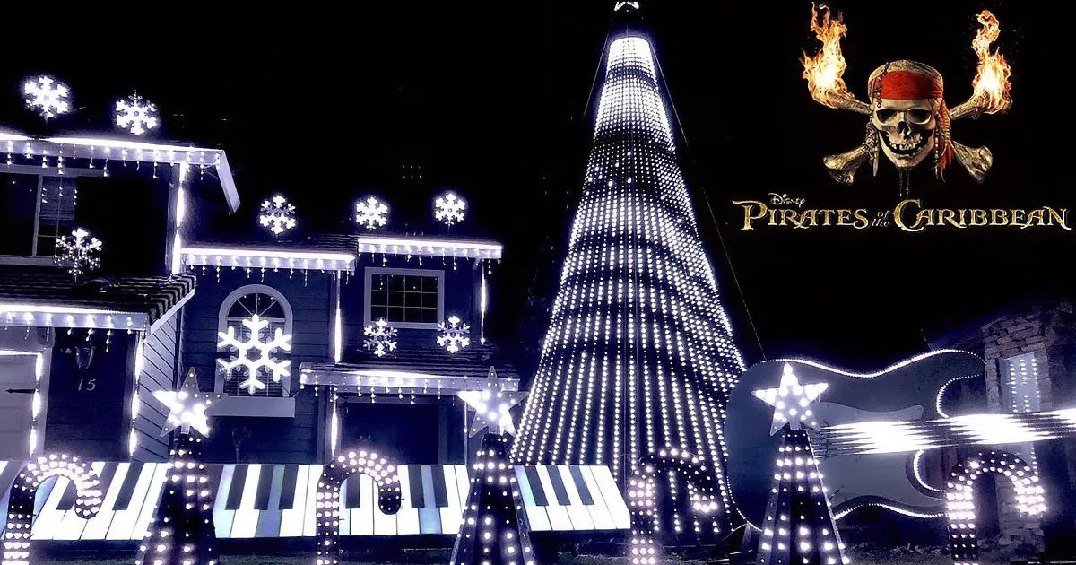 Ten Thousand Lights Linked to the Star Wars Theme Song - a Christmas Display That Is out of This World