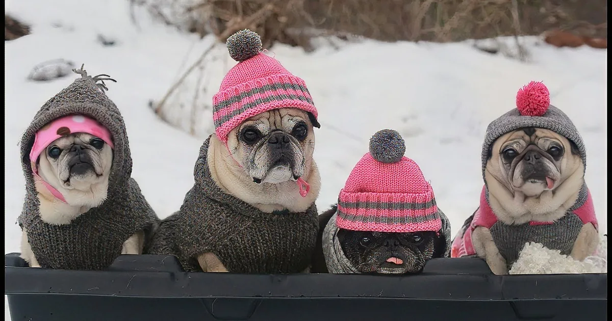 Mom Was Trying to Take a Snow Day Photo, but Her Dogs Had a Different Plan! LOL