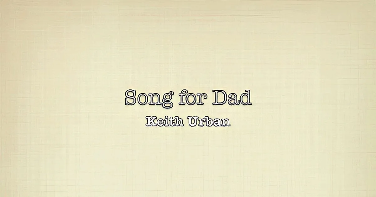 Keith Urban Honors Father Who Passed Away After Long Battle With Cancer. I Can''t Stop Crying!