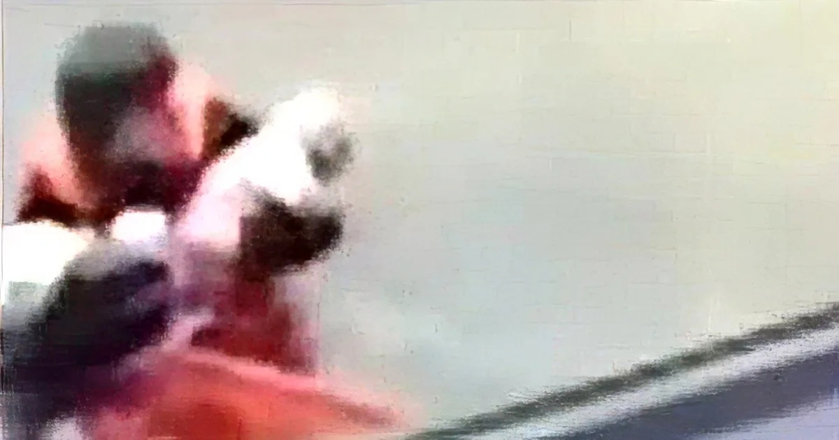 A person in a red shirt is being held by another person in a white shirt, both appearing to be in a争执 situation.