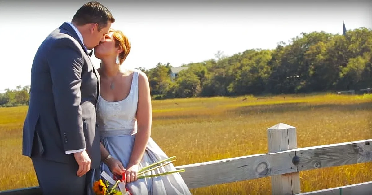 Man Has Back Turned to His Bride-to-Be. When He Spins Around She Doesn''t Even Have a Dress On