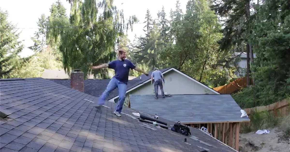 Here's What Happens When the Rhythm Takes Over the Roofer