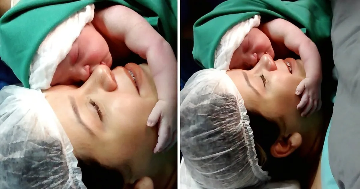 Nurse Films Newborn Cuddling Mom's Face and It Is Beautiful