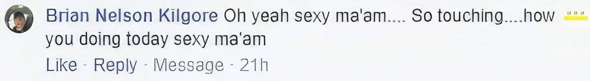 Brian Nelson comments on a sexy milf, Il gore responds with a suggestive comment.