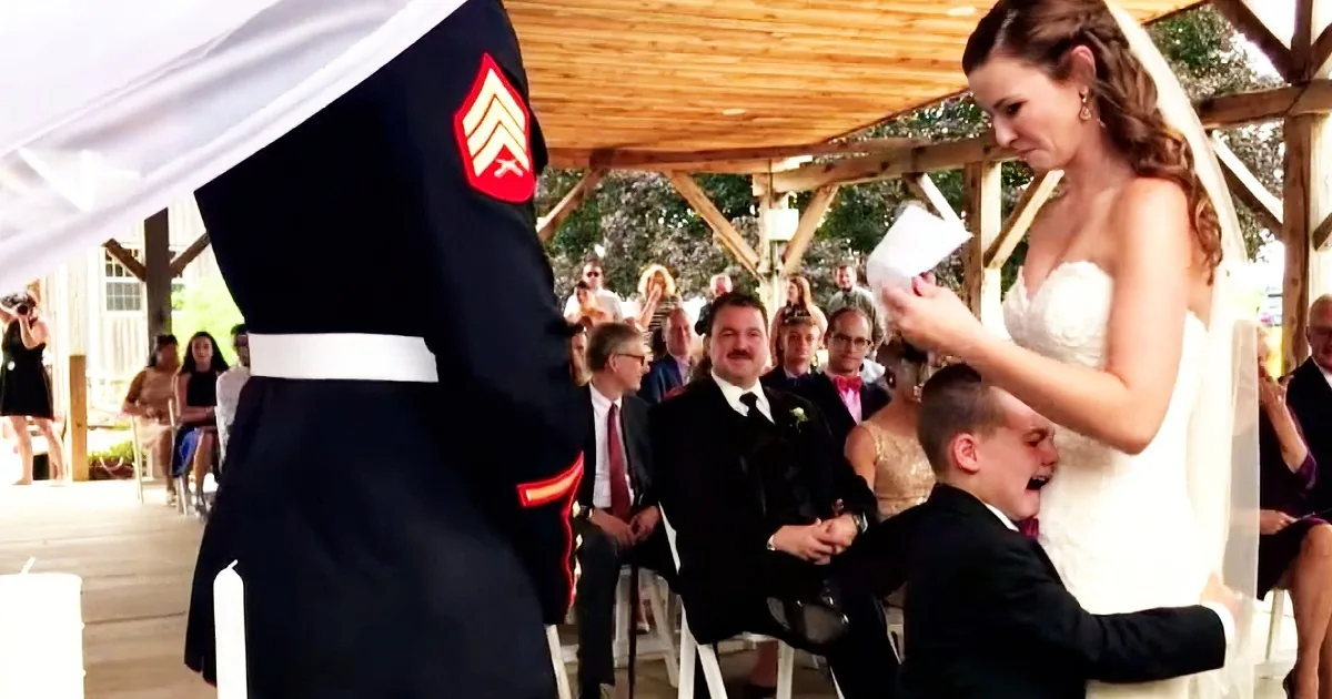 Bride Moves Marine''s 4-Year-Old Son to Tears With Wedding Vows She Wrote Just for Him