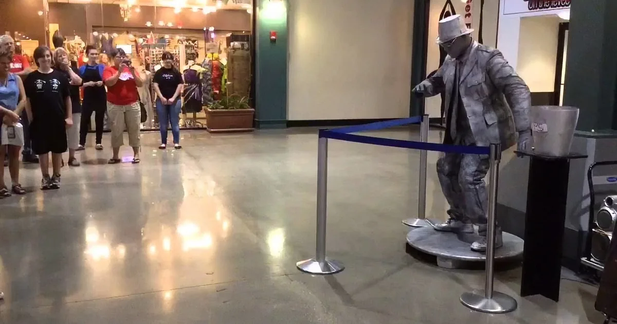Boy Approaches a ''Statue''. but When He Starts Dancing in Front of Him? My Jaw Dropped