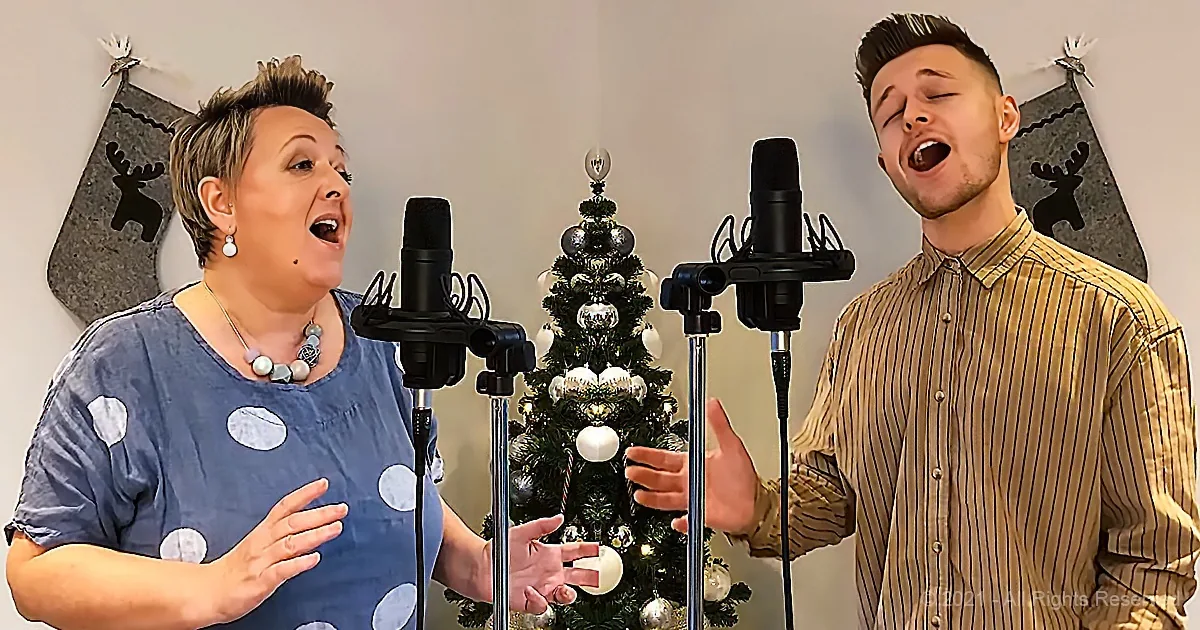 A Beautiful Mother and Son Duet of 'Have Yourself a Merry Little Christmas'