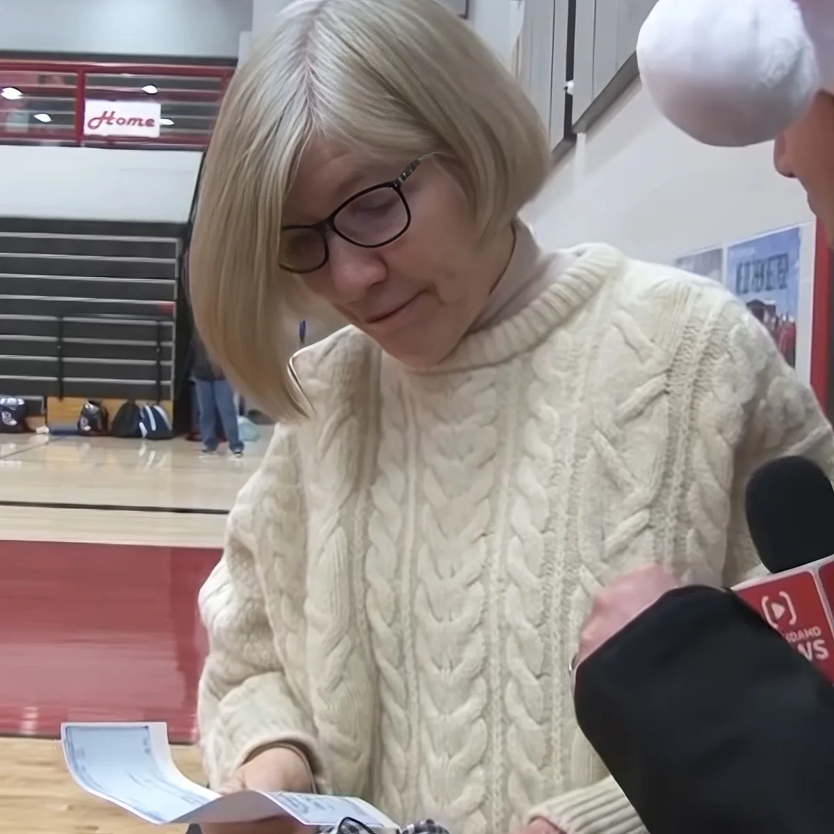 Surprised senior teacher