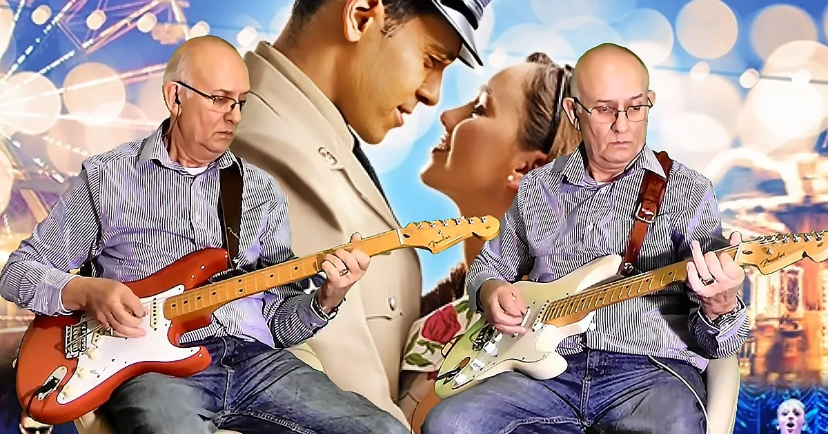 Senior Man Covers ''Save the Last Dance for Me'' With Two Guitars