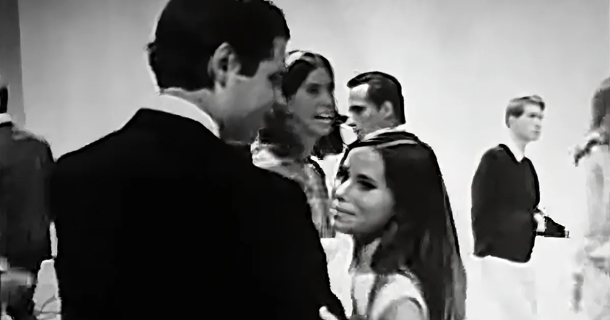 Dick Clark talking to teens