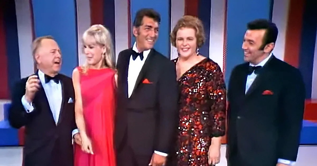 Choreographed dancers in red, white, and blue during the patriotic medley