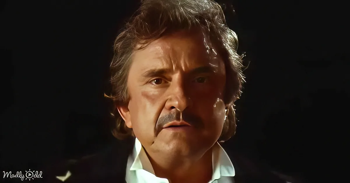 A man with dark hair and a mustache, wearing a white shirt, is looking upwards with a serious expression.
