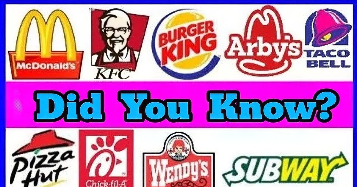 A McDonald's sign with "Over 99 Billion Sold" and a photo of Colonel Sanders holding KFC buckets.