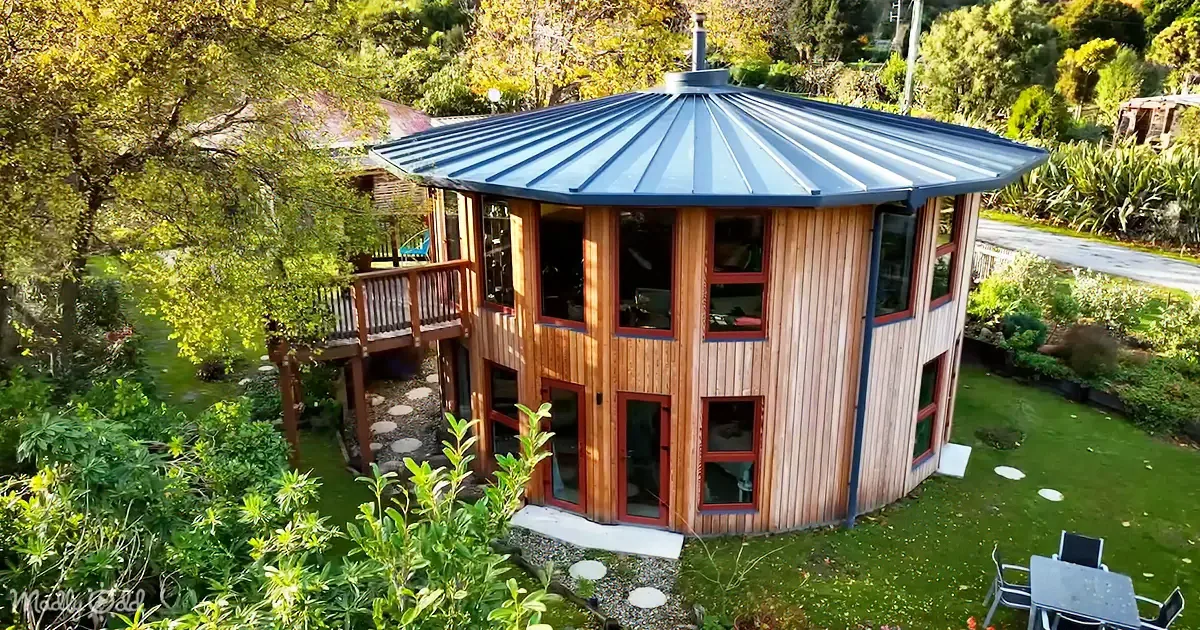 Step Into an Incredible Round House Amidst a Bountiful Quarter Acre Food Forest