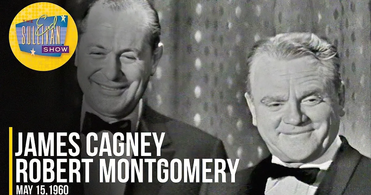 Two men in tuxedos smile, one in a bow tie, against a textured background.