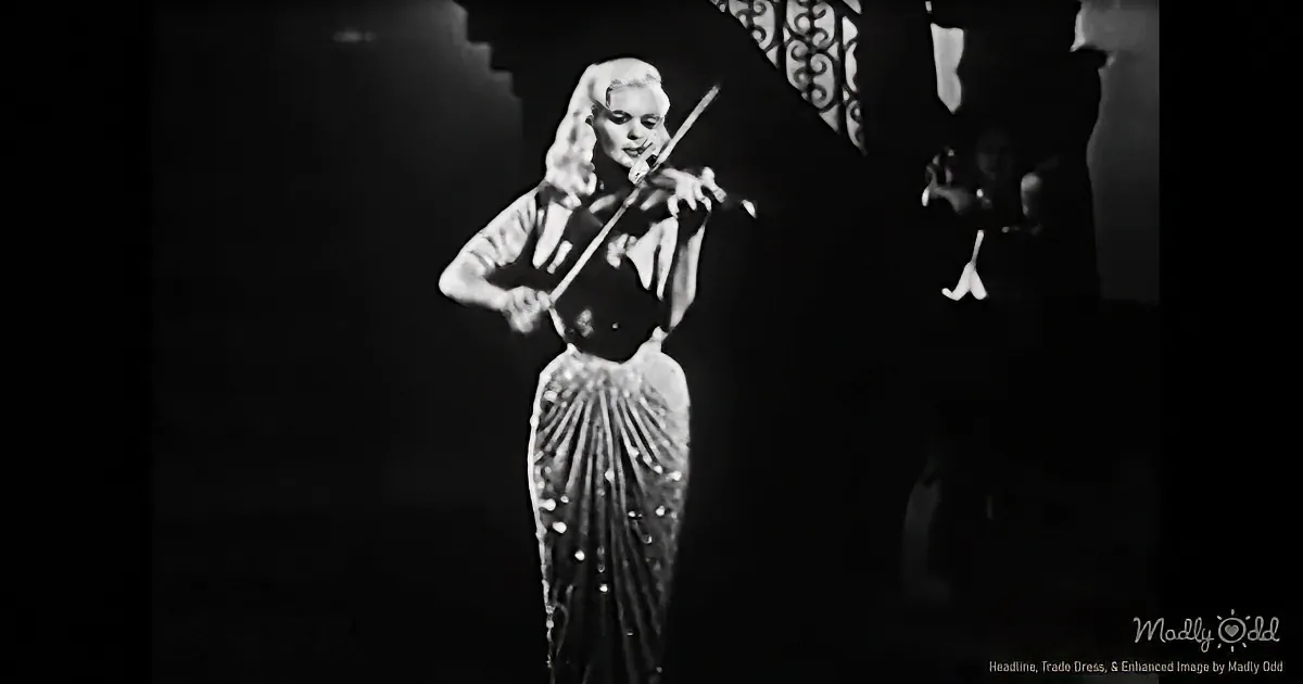 Jayne Mansfield Plays the Violin Spectacularly - and Melts Eyes With Her Curves