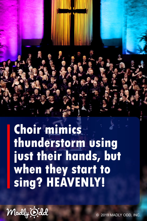 Choir mimics thunderstorm using just their hands, but when they start to sing? HEAVENLY!