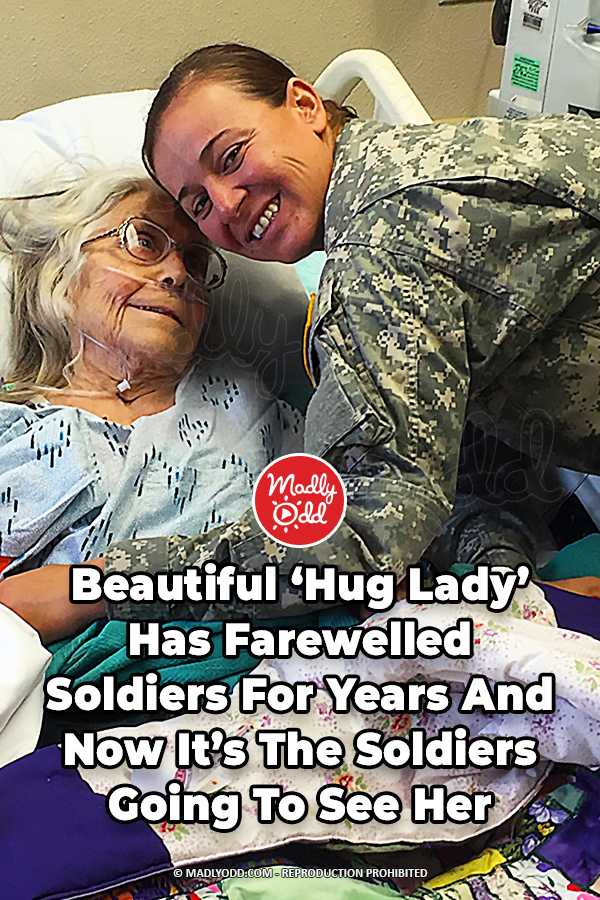 Beautiful \'Hug Lady\' Has Farewelled Soldiers For Years And Now It\'s The Soldiers Going To See Her