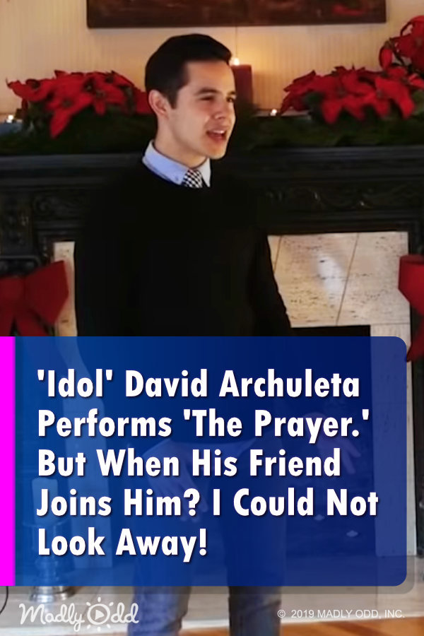 David Archuleta Performs \'The Prayer.\'  But When His Friend Joins Him? I Could Not Look Away!