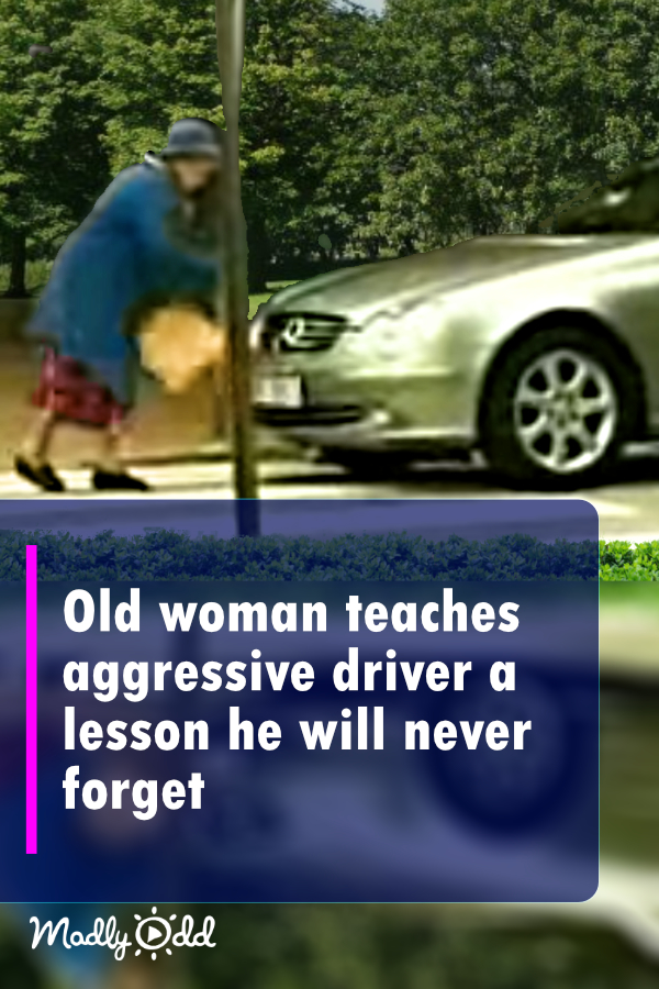 Old woman teaches aggressive driver a lesson he will never forget