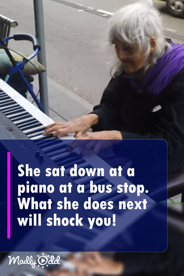 She sat down at a piano at a bus stop. What she does next will shock you!