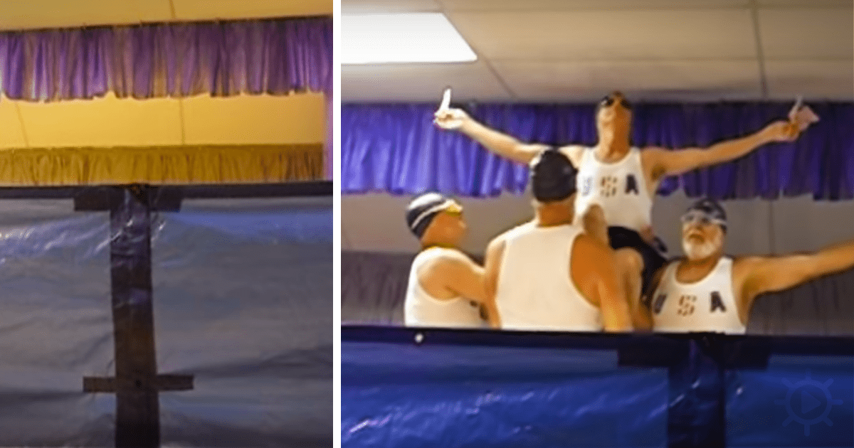 6 Senior Gentlemen Line up, and Give You a 'Synchronized Swim' Routine You Won't Forget