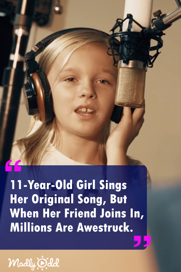 11-Year-Old Begins To Sings Her Own Beautiful Song, But When Her Friend Joins In? THAT is PERFECTION!