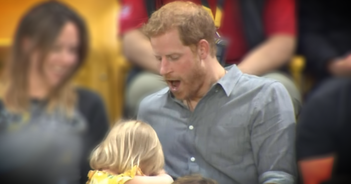 Toddler steals Prince Harry's popcorn