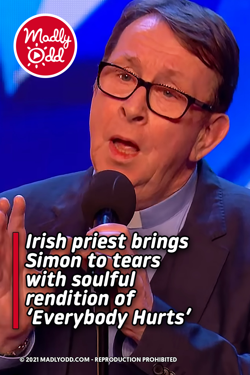 Irish priest brings Simon to tears with soulful rendition of ‘Everybody Hurts’