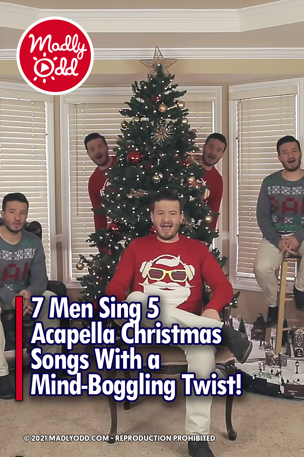 7 Men Sing 5 Acapella Christmas Songs With a Mind-Boggling Twist!
