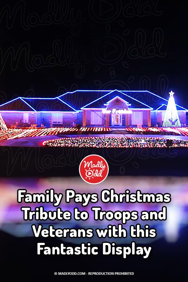 Family Pays Christmas Tribute to Troops and Veterans with this Fantastic Display