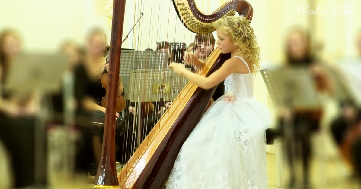 Girl Plays Harp