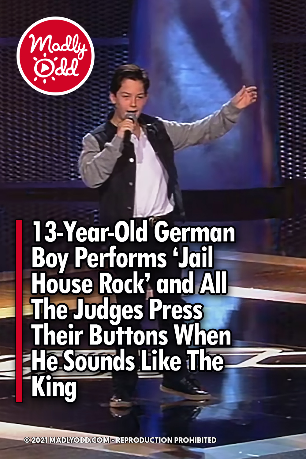 13-Year-Old German Boy Performs \'Jail House Rock\' and All The Judges Press Their Buttons When He Sounds Like The King