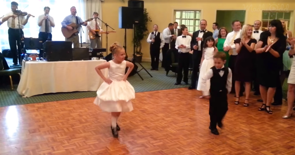 Girl and Boy Irish dancing together