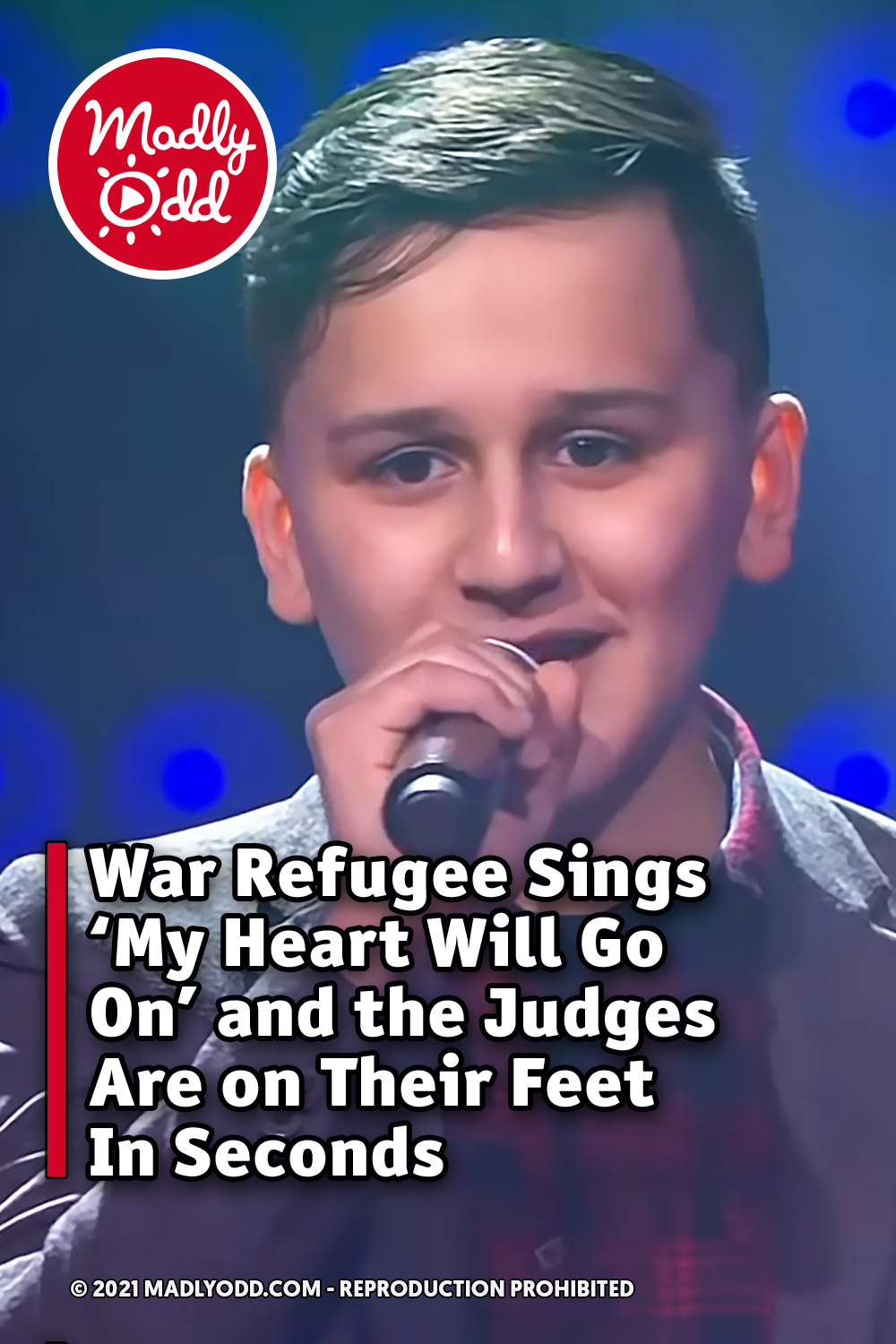 War Refugee Sings \'My Heart Will Go On\' and the Judges Are on Their Feet In Seconds