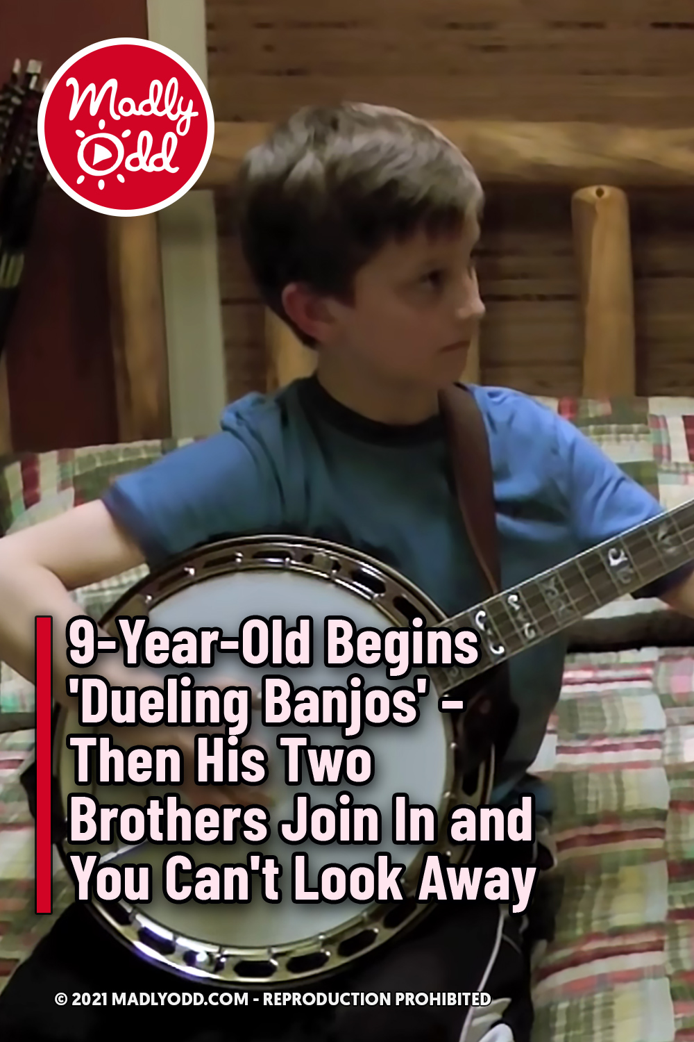 9-Year-Old Begins \'Dueling Banjos\' – Then His Two Brothers Join In and You Can\'t Look Away