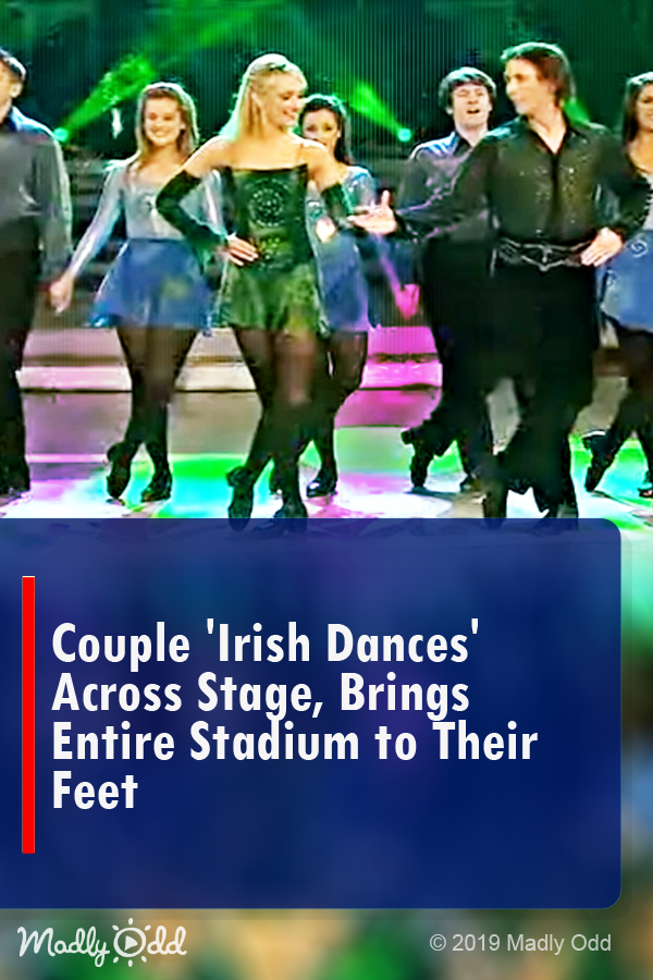Couple \'Irish Dances\' Across Stage, Brings Entire Stadium to Their Feet