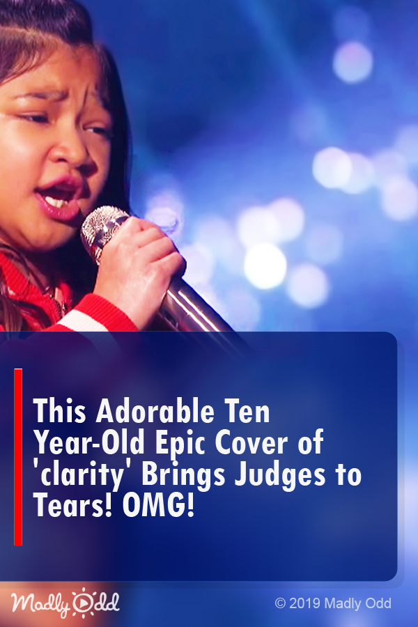 This adorable ten year old epic cover of \'Clarity\' brings judges to tears! OMG!