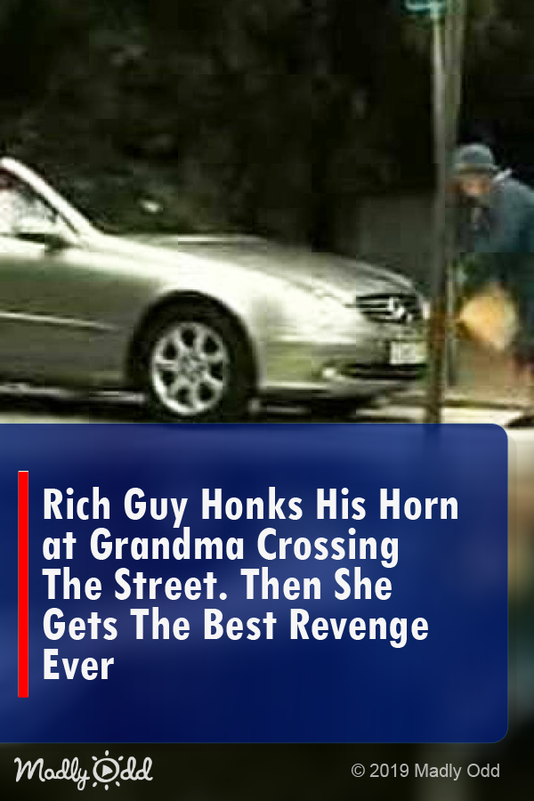 Rich Guy Honks His Horn At Grandma Crossing The Street. Then She Gets The Best Revenge Ever