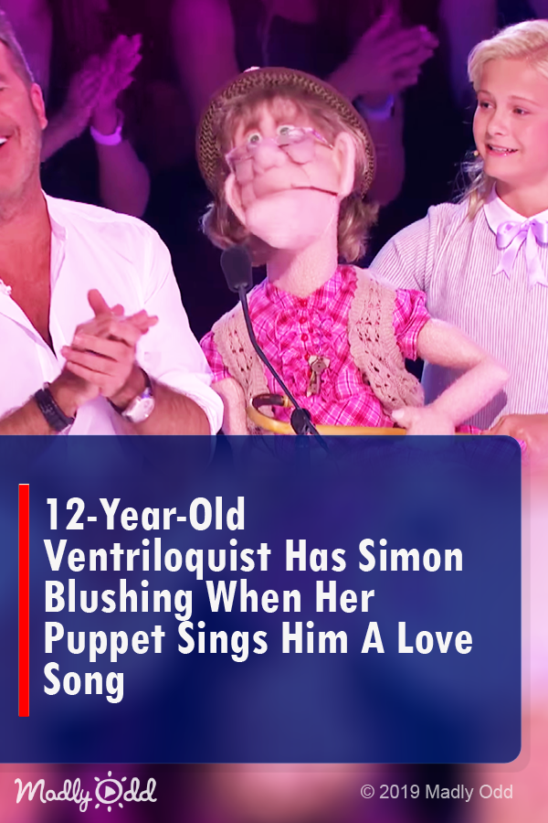 12-Year-Old Ventriloquist Has Simon Blushing When Her Puppet Sings Him a Love Song