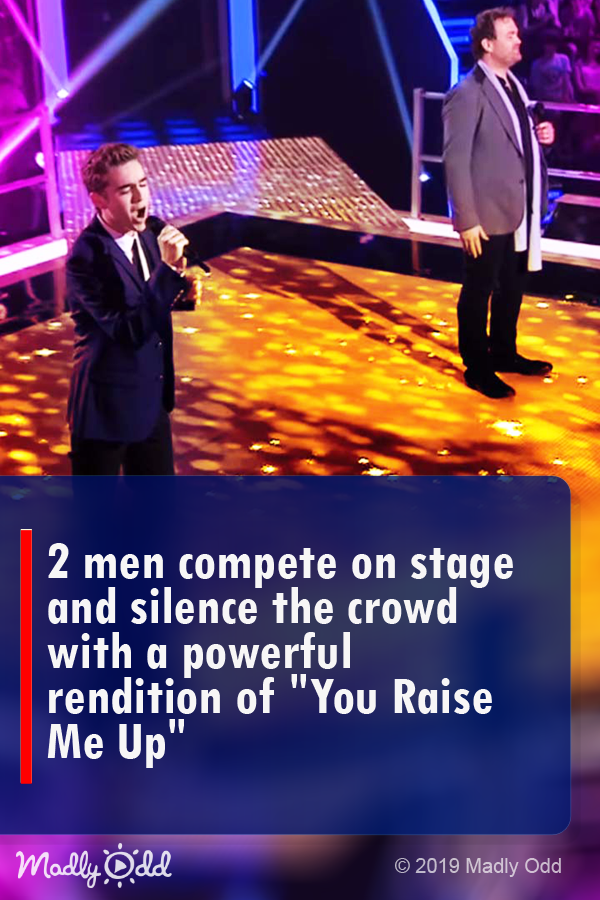 2 Men Compete on Stage and Silence the Crowd with a Powerful Rendition of \'You Raise Me Up\'