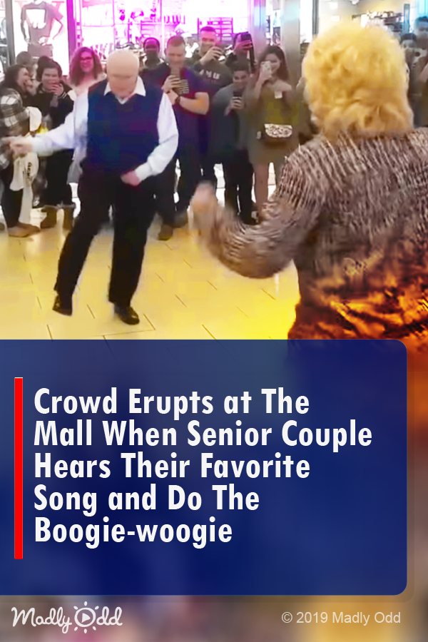 Crowd Erupts at The Mall when Senior Couple Hears Their Favorite Song and Do the Boogie-Woogie