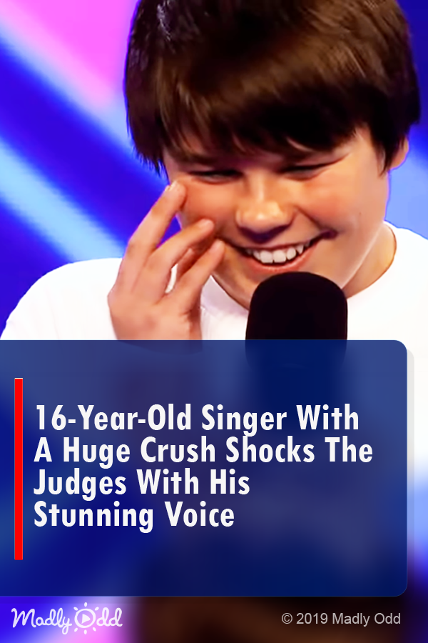16-Year-Old Singer With a Huge Crush Shocks the Judges With His Stunning Voice