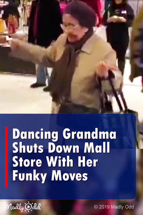 Dancing Grandma Shuts Down Mall Store With Her Funky Moves