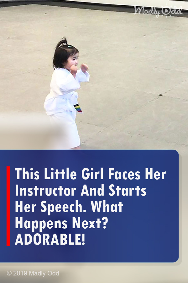 This Little Girl Faces Her Instructor And Starts Her Speech. What Happens Next? ADORABLE!