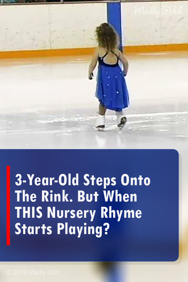 3-Year-Old Steps Onto The Rink. But When THIS Nursery Rhyme Starts Playing?