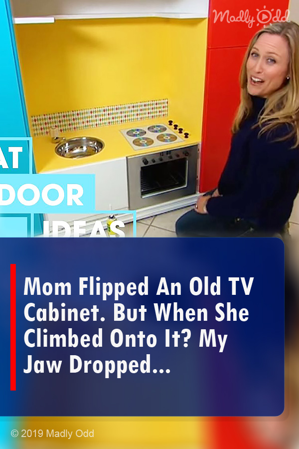 Mom Flipped An Old TV Cabinet. But When She Climbed Onto It? My Jaw Dropped...